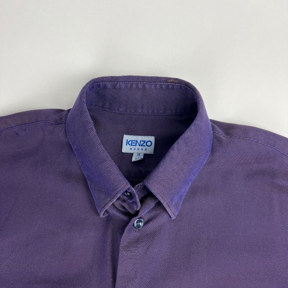 Vintage Kenzo Homme Purple Shirt M - Picture 4 of 6